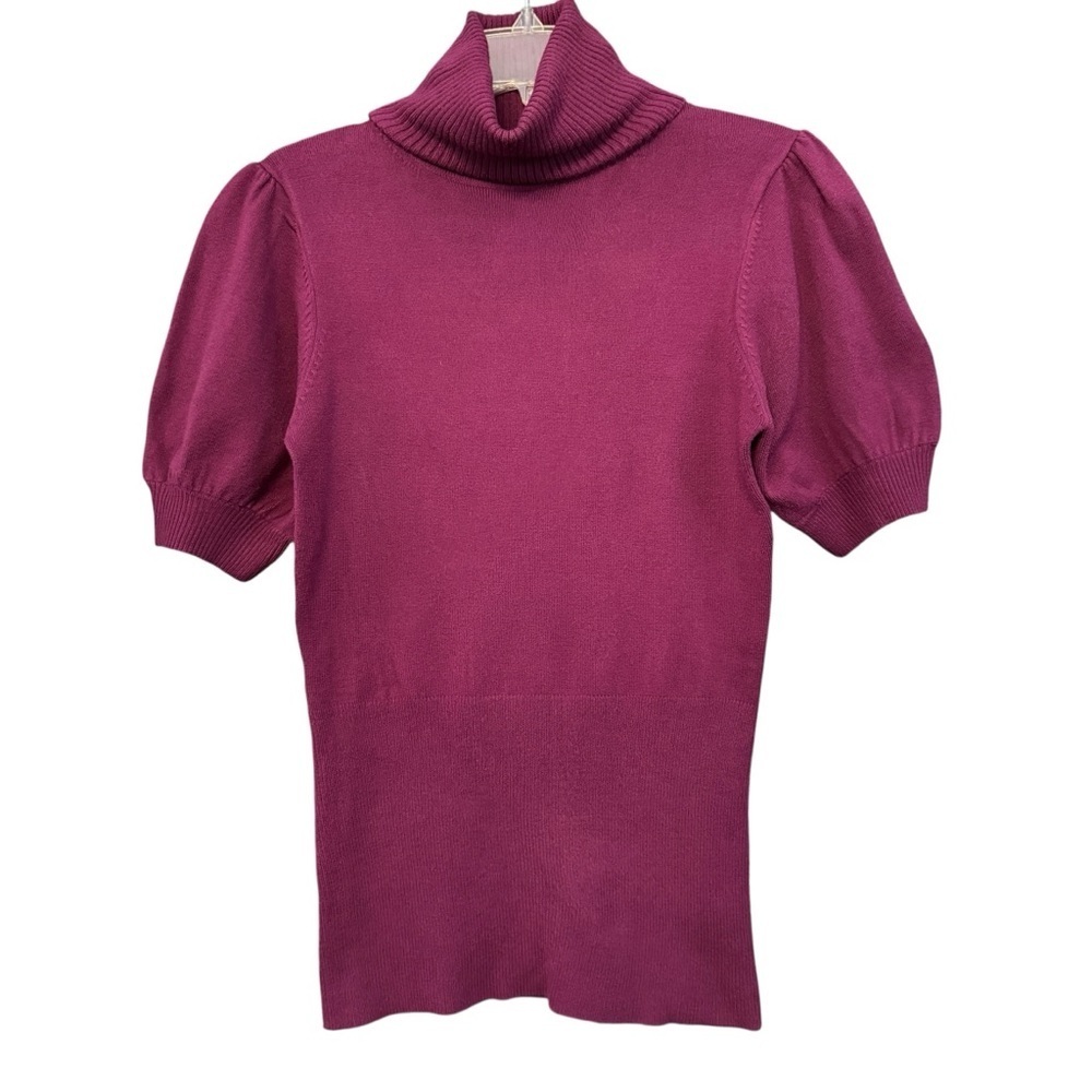 🧶 French Connection Magenta Puff Sleeve Sweater | Size S